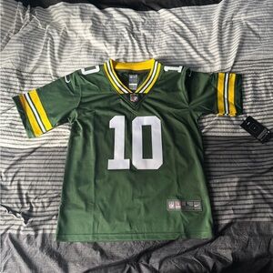Green and Yellow Football Jersey YOUTH LARGE